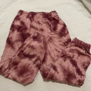 Pink tie-dye sweatpants, size women’s small